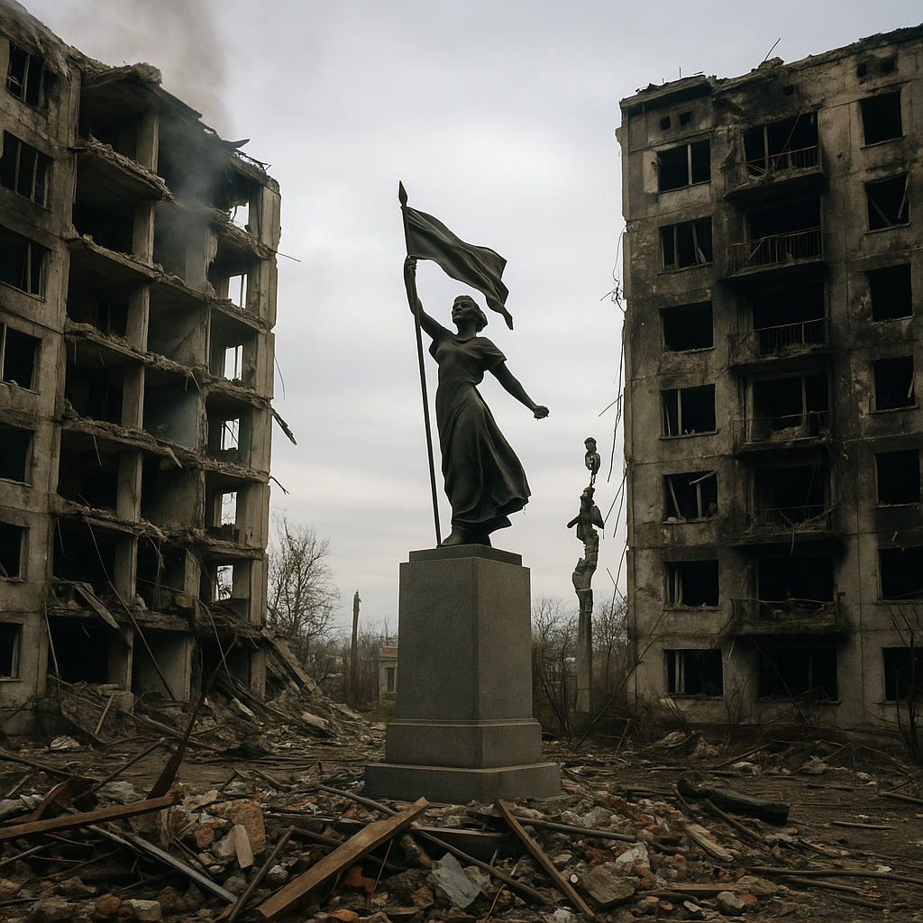 разрушенные здания и памятники в Украине